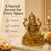 Handcrafted Brass Ganesha Idol