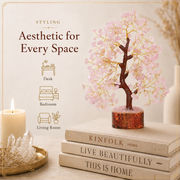 Buy Rose Quartz Crystal Tree with Golden Wire