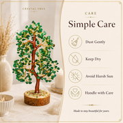 Shop Green Aventurine Crystal Wooden Tree With Golden Wire