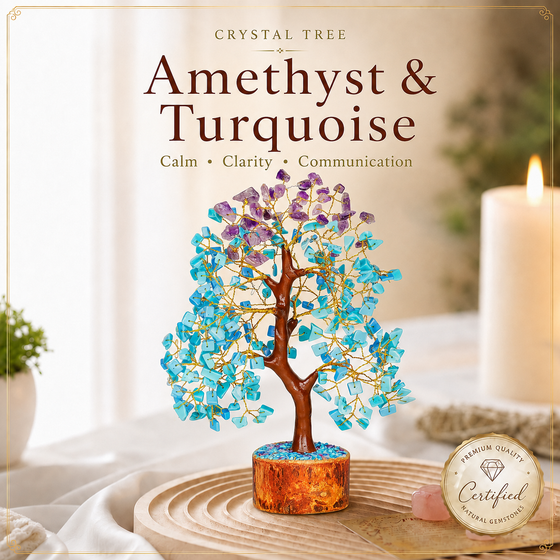 Amethyst and Turquoise Crystal Tree