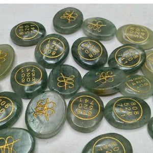 Green Nylon Zibu Symbol For Healing Stone For Spiritual Wellness