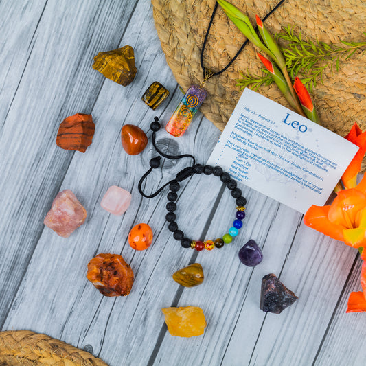 Leo Crystals - Good Luck Zodiac Healing Crystals and Stones for Leo Women/Men
