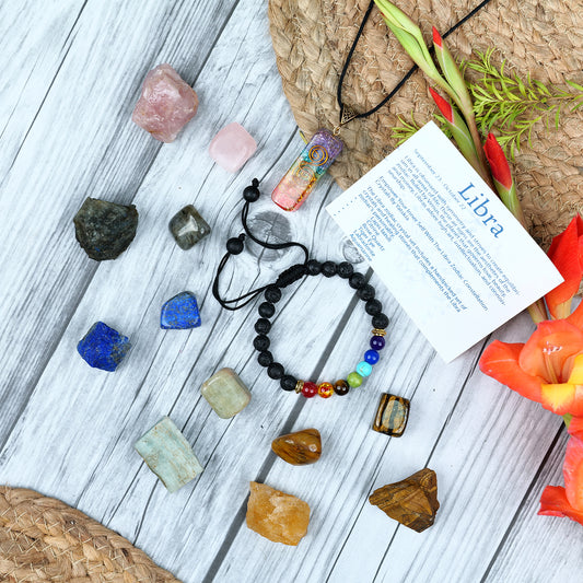 Libra Crystals - Healing Stones for Libra Women/Men - Libra Star Sign Crystals