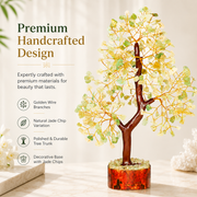 Green Jade Crystal Tree for Home, Office and Positive Energy