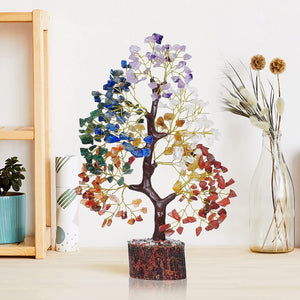 Seven Chakra Tree, Gemstone Tree, Crystal Feng Shui Tree