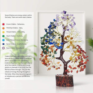 Seven Chakra Tree, Gemstone Tree, Crystal Feng Shui Tree