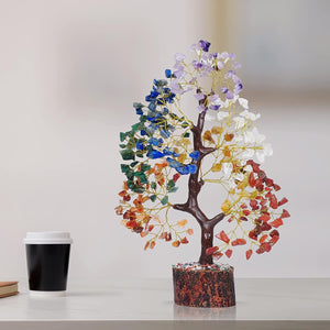 Seven Chakra Tree, Gemstone Tree, Crystal Feng Shui Tree