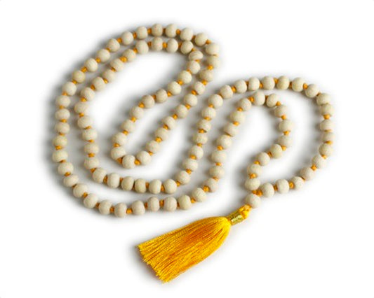 Natural Tulsi Jap Mala with 108 Beads for Meditation and Prayer