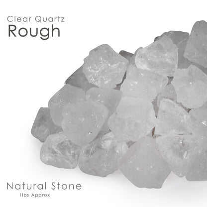 1 Lb Raw Clear Quartz Crystal - Unpolished Stone - White Quartz Crystal Raw - Raw Gemstones For Tumbling