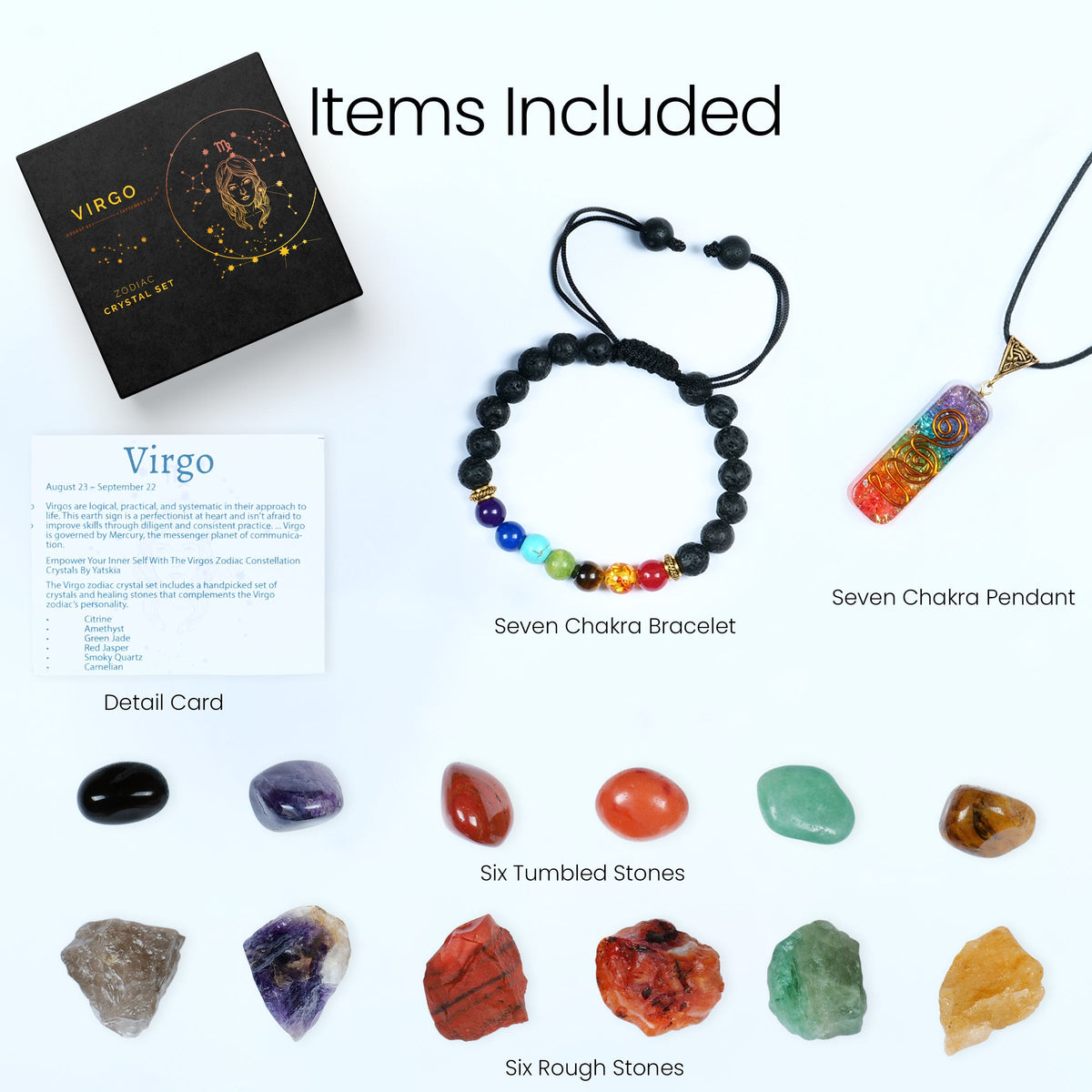 Virgo Crystals - Good Luck Virgo Zodiac Stones and Crystals for Woman / Man