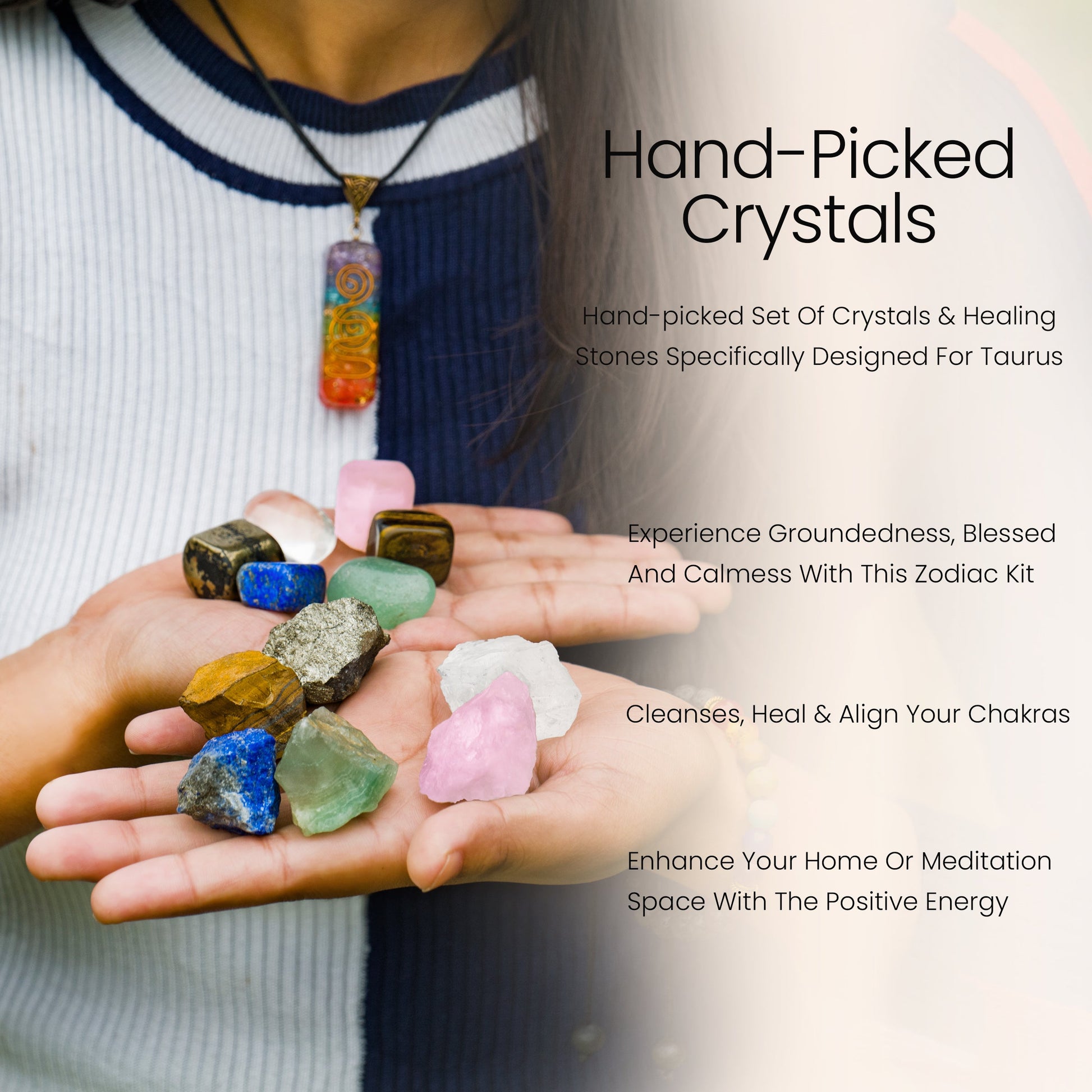 Taurus Crystals - Zodiac Kit - Good Luck Taurus Healing Stones and Crystals