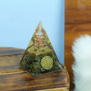Labrdorite Crystal Pyramid For Meditation With Copper Coil