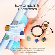 Taurus Crystals - Zodiac Kit - Good Luck Taurus Healing Stones and Crystals