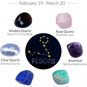 Pisces Crystals - Good Luck Zodiac Crystals and Stones for Pisces Woman / Man