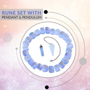 Opalite Rune Set - Engraved Stones - Rune Of Healing - Magic Stone