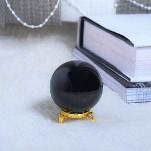 Black Tourmaline Gemstone Spheres Crystal Orb as Feng Shui Ball