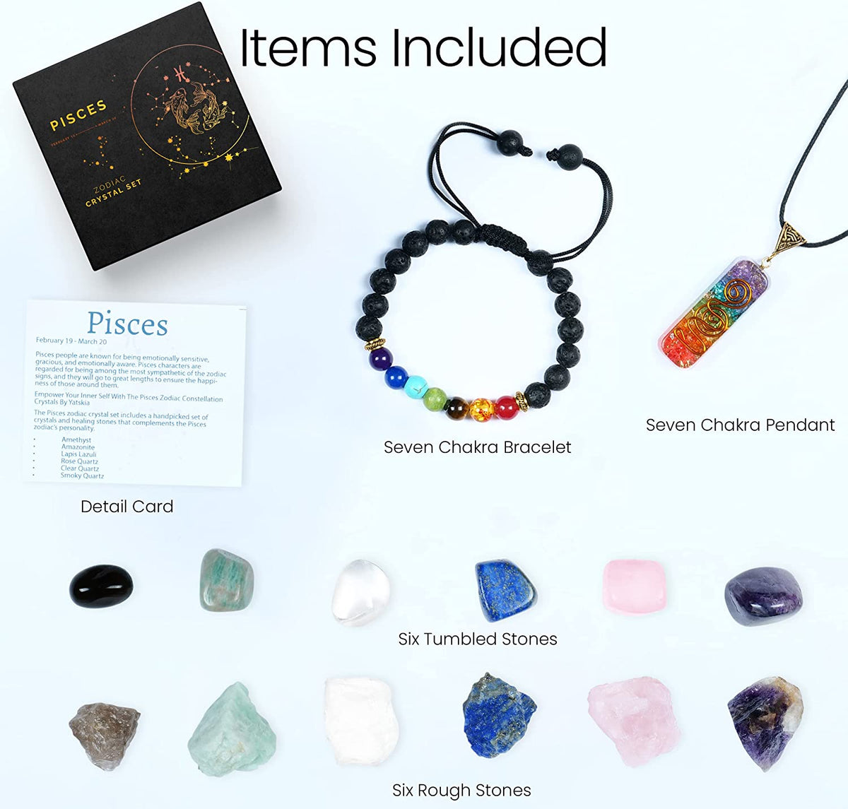 Pisces Crystals - Good Luck Zodiac Crystals and Stones for Pisces Woman / Man